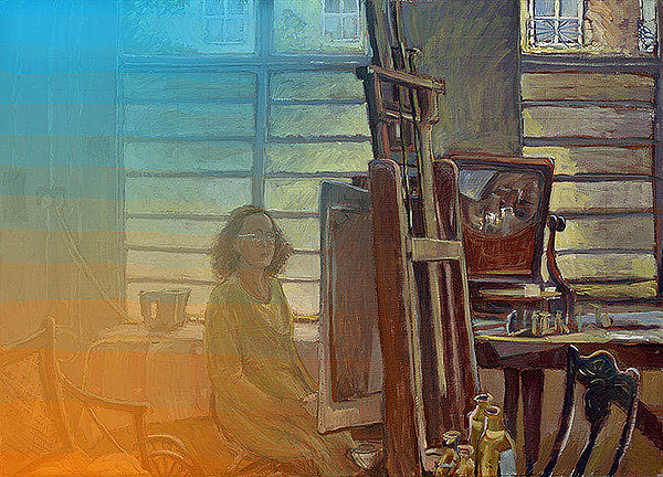 Naomi Alexander with easel